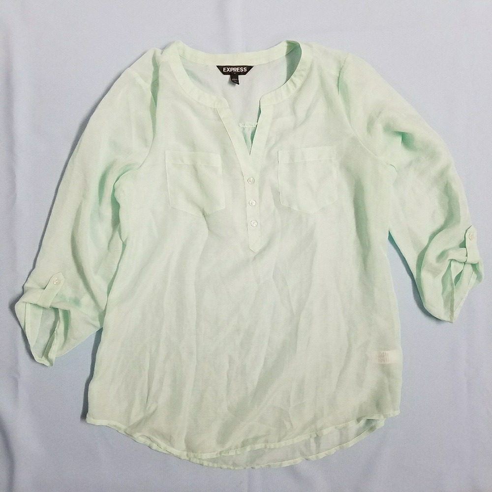 Express Light Mint Green Top